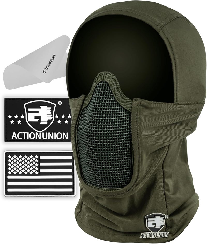 ACTIONUNION Tactical Airsoft Balaclava Mesh Mask Set - Image 1